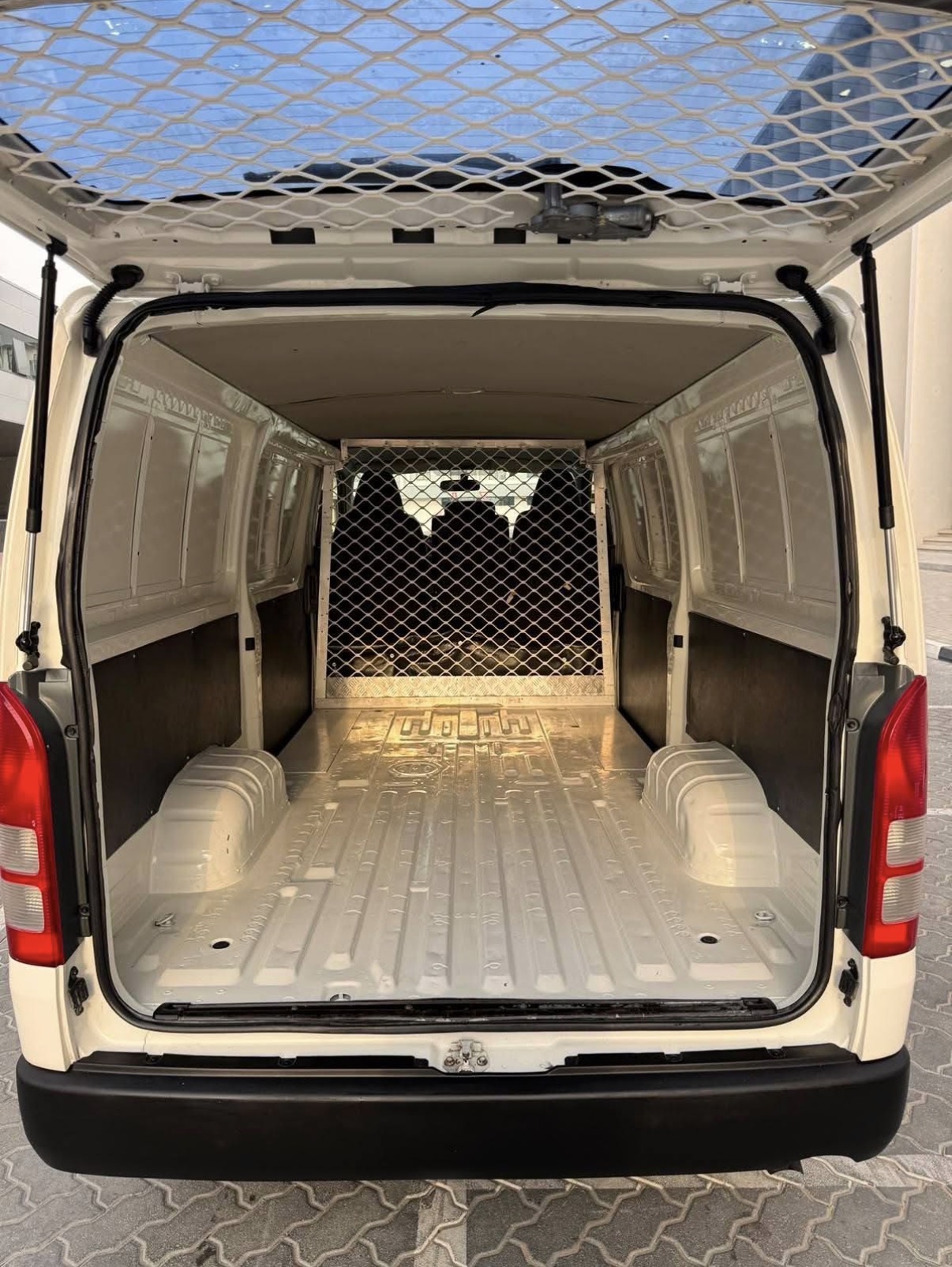 Clean cargo area of van for Fujairah deliveries